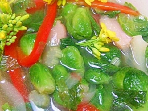 芽キャベツ野菜スープ